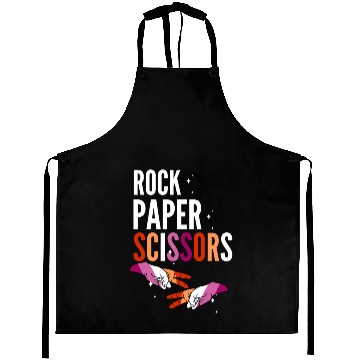 Discover Rock Paper Scissors Lesbian LGBT Pride Lesbian Aprons