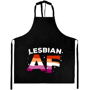Discover Lesbian Af LGBT Pride Lesbian Rainbow Flag Aprons