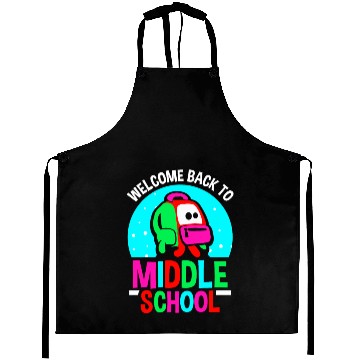 Discover Welcome Back To Middle School Teacher Grade Pupil Aprons