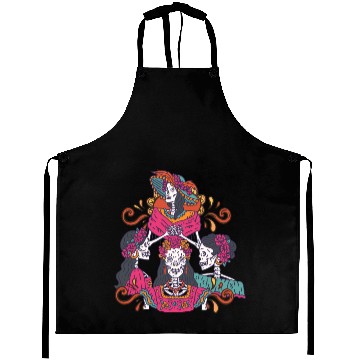 Discover Floral Tarot Card Sugar Skull Dia De Lost Muertos Aprons