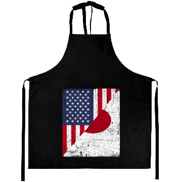 Discover Half USA Flag Half Japan Flag Aprons