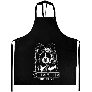 Discover Sheltie coolest dog ever dog mom Aprons