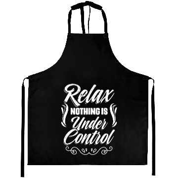 Discover Funny Meditation Yoga Sarcasm Relax Nothing Is Aprons
