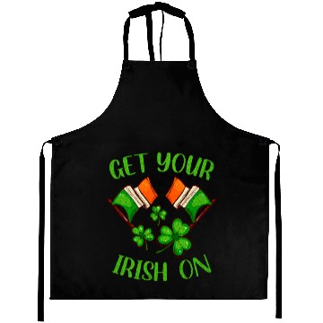 Discover Get Your Irish On Ireland Flags and Clover Leaf Aprons