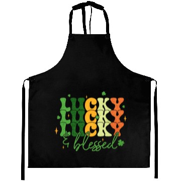 Discover Lucky and Blessed St Patrick's Day Aprons