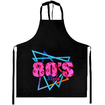 Discover 80's Style - Fun Retro Pink Leopard Print Aprons