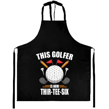 Discover Birthday Golf Aprons For Men 36th Year Old Golfing