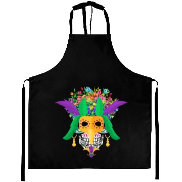 Discover El Dia De Los Muertos Mardi Gras Mask Flower Sugar Aprons