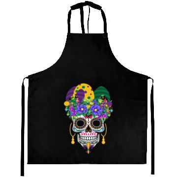 Discover Mardi Gras Mask Dia De Los Muertos Flower Sugar Aprons