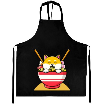 Discover Cat Eating Spaghetti Ramen Cat Sweet Kitty Aprons