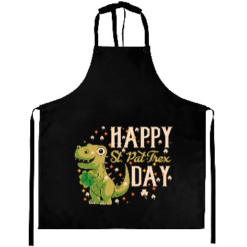 Discover Irish Trex Dino St Patricks Day Kids Toddler Boys Aprons