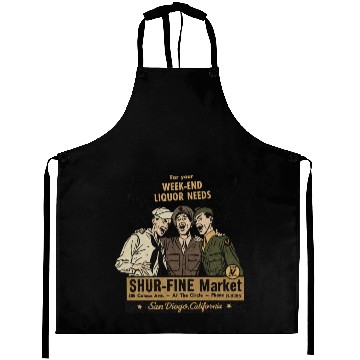 Discover Vintage San Diego Liquor Store Aprons