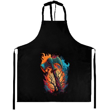 Discover Firefighter Fire Rescue Axes in Flame Fire Aprons
