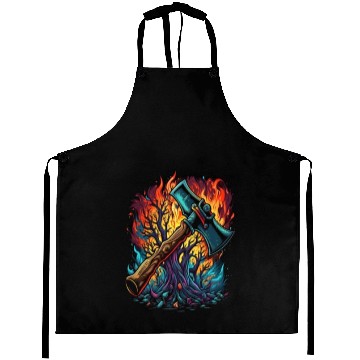 Discover Firefighter Fire Rescue Axes in Flame Fire Aprons