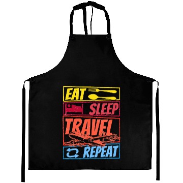 Discover Eat Sleep Travel Repeat Aprons
