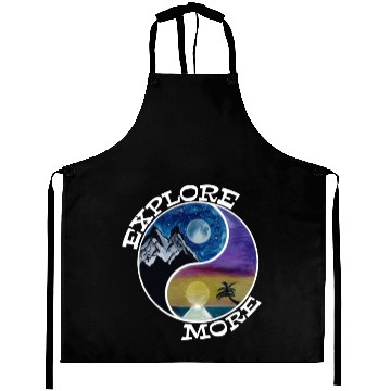 Discover Explore more mountains & oceans wanderlust guided Aprons