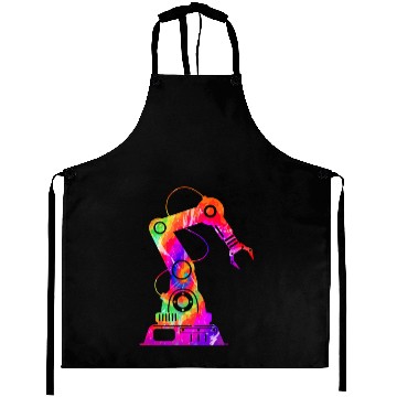 Discover Robot Robotics Engineer Tie Dye Aprons