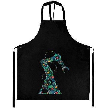 Discover Robot Robotics Engineer Flower Aprons