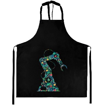 Discover Robot Robotics Engineer Flower Aprons