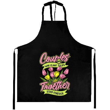 Discover Tulip Gardening Couple Aprons