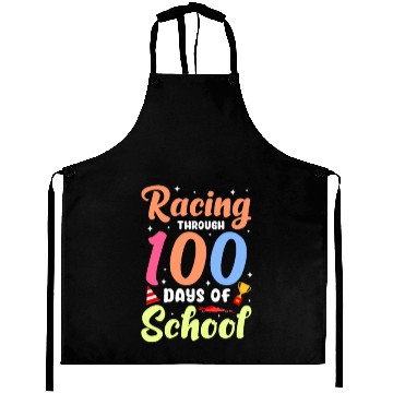 Discover Racing Through 100 Days of School Aprons