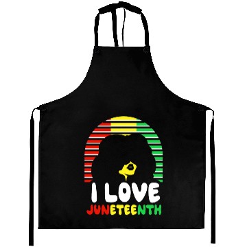 Discover I Love Juneteenth 1865 Black American African Aprons