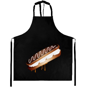 Discover Illustration of a stuffed eclair with cream Aprons
