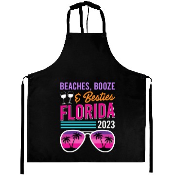 Discover Beach Booze Besties Florida Vacation Spring Break Aprons