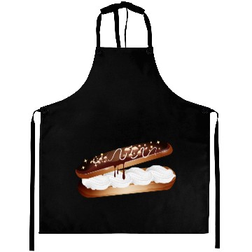 Discover Illustration of a stuffed eclair with cream Aprons