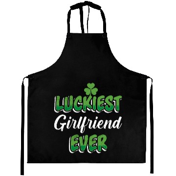 Discover Luckiest Girlfriend ever St Patrick's Day Aprons