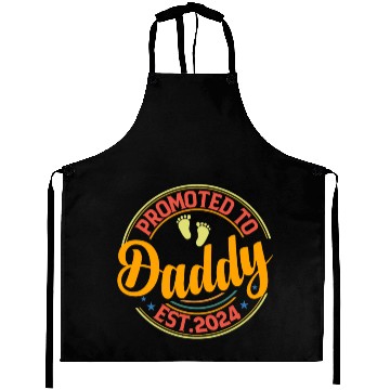 Discover Promoted to DADDY 2024 New Dad First Time Dad 2024 Aprons