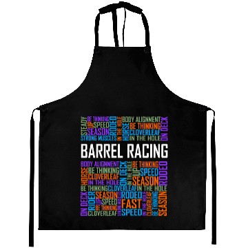 Discover Barrel Racing - Words Aprons