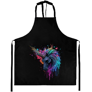 Discover rainbow unicorn Aprons