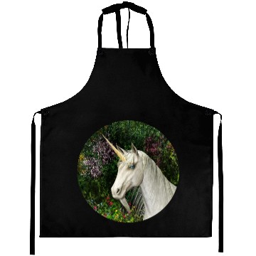 Discover Magical Unicorn Surrounded by Wildflowers Aprons