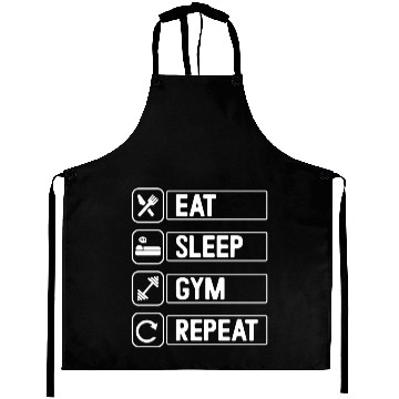 Discover Train Hard, Live Easy Eat Sleep Gym Repeat Aprons