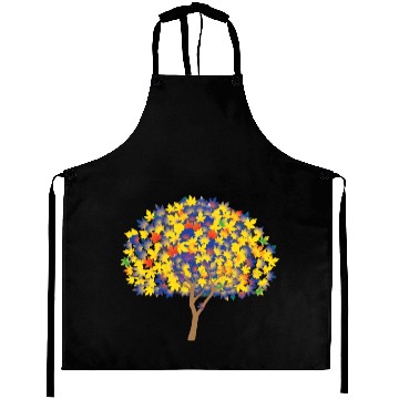 Discover autumn red tree Aprons