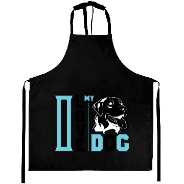 Discover I love my dog Aprons