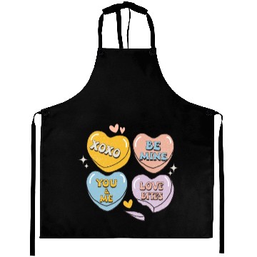 Discover Candy Hearts Retro Valentines Aprons