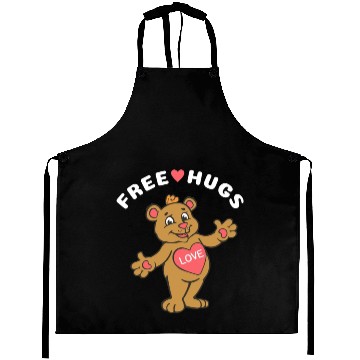 Discover Free Hugs Teddy Bear Aprons