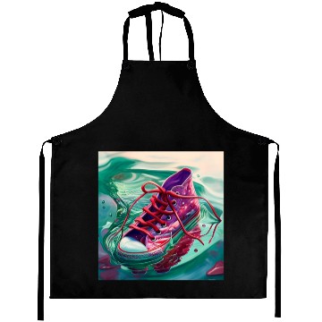 Discover One purple running shoe Aprons
