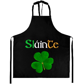 Discover Slainte Mhath & shamrock,Irish drinking salutation Aprons