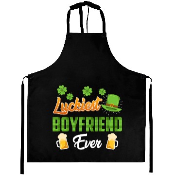 Discover Luckiest Boyfriend Ever St. Patrick's Day Aprons