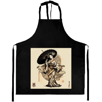 Discover Japanese Kimono girl Aprons