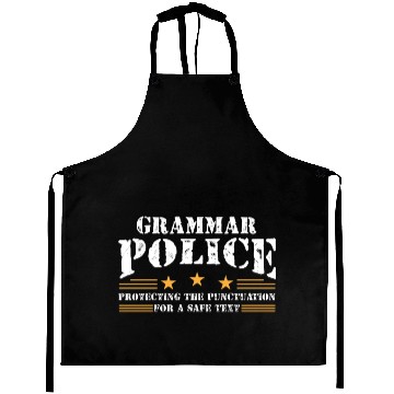Discover Grammer Police - English Teacher Aprons
