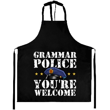 Discover Grammer Police - English Teacher Aprons