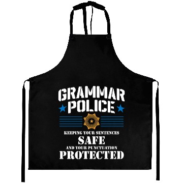 Discover Grammer Police - English Teacher Aprons