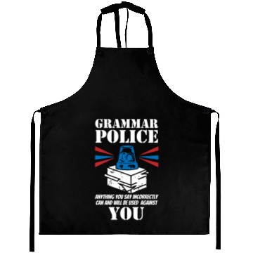 Discover Grammer Police - English Teacher Aprons