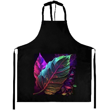 Discover Vibrant Leaf Synthwave Aprons