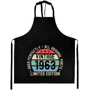 Discover 60th Birthday Vintage 1963 Aprons