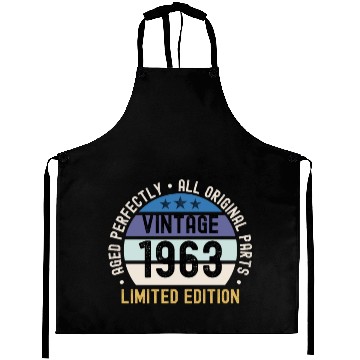 Discover 60th Birthday Vintage 1963 Aprons